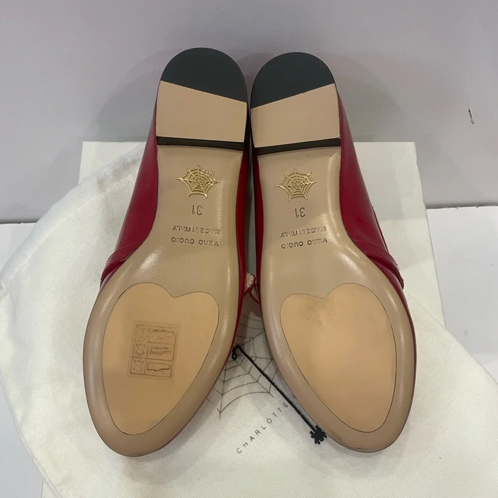 Charlotte Olympia Red and Gold Dress Shoes